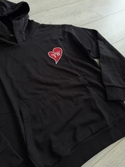 Vivienne Westwood Hoodie LARGE Size Embroidered Hearth Logo Patch Black Cotton