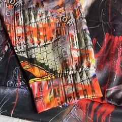 Unbranded Hooded Sweatshirt All Over Graphic Design Pullover Colorful Size 3XL