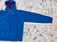 Vintage MacGregor Hoodie Mens Large Blue Purple Thermal Lined Sweatshirt 90s