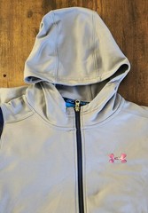 Under Armour Steph Curry SC Athletics Full Zip Hoodie Jacket Gray Navy Men’s M