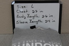 Men’s Gray Sweetheart H & M Sun Down Graphic Printed Design Size L 1.19