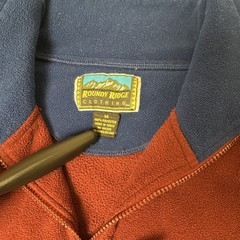 Roundy Ridge Clothing Men’s M Burgundy Blue 1/4 Zip Fleece Logo Sweatshirt