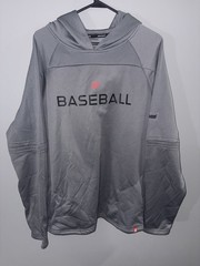 Marucci Baseball Gray Hoodie Sweatshirt With Pockets Fleece Lined Mens L EUC