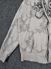 Vintage Sapphire Lounge Hoodie Men’s Large Full Zip AOP Guitar Punk Skate Grunge