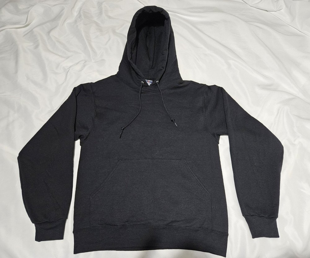Jerzees NuBlend Hoodie Mens Small Black Pullover Hooded Sweatshirt