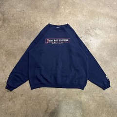 Vintage Quote Sweatshirt Mens XL Navy 90s USA Funny Opinion Finance Parody