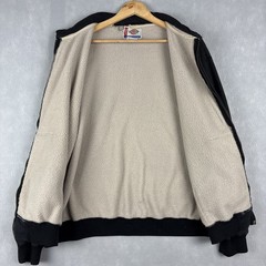Vintage Dickies Waffle Knit Fleece Lined Jacket Men’s Large Black Faded Zip Up