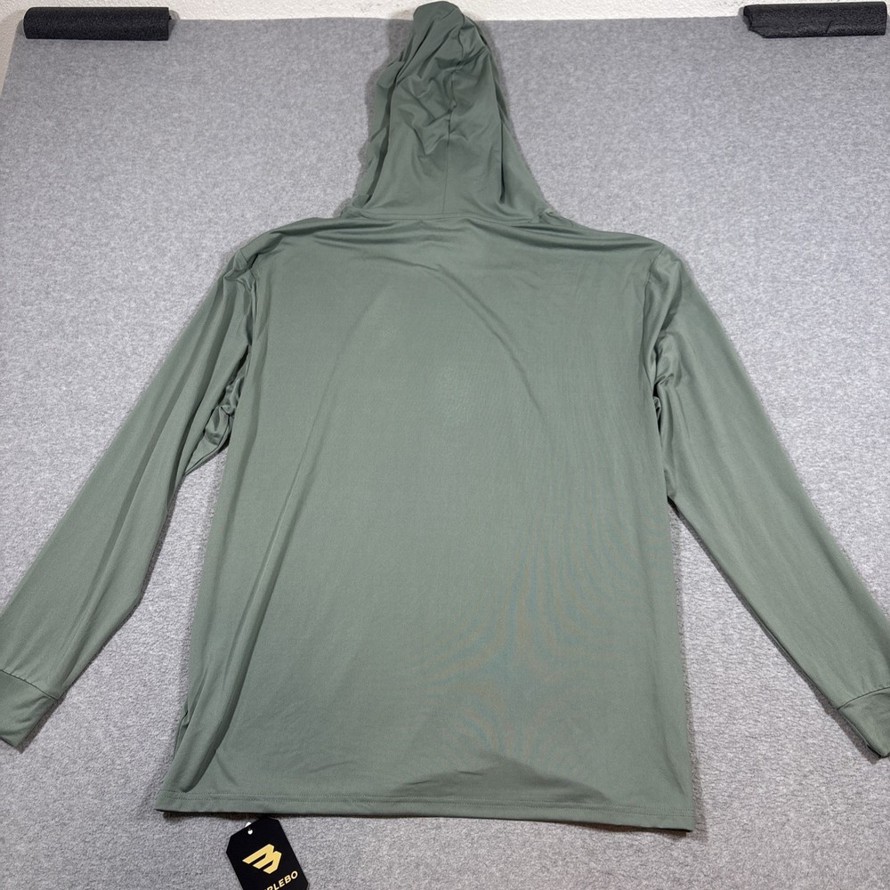 NWT Burlebo Hoodie Men Sz XL Green Performance Stretch Pullover Outdoor