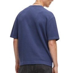 MODE OF ONE Relaxed Fit Short Sleeve Crewneck Sweater sz L Large Caspian Blue