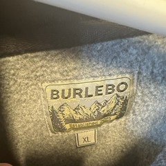 Burlebo Men’s Navy Fleece Pullover Hoodie Deer Graphic Pockets XL