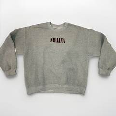 Nirvana Sweatshirt Large Gray In Utero Graphic Crewneck Band Tee Pullover Mens L