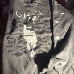 O R Gray Graphic Print Stars Pullover Sweatshirt Crew Neck Long Sleeve XXL Teens