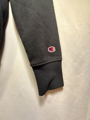 Champion Powerblend Hoodie Full Script Logo Black Size XS