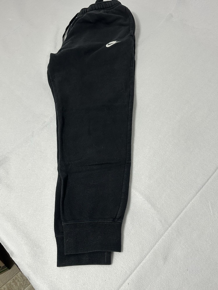 Nike Men’s Medium Black Jogger Sweatpants Swoosh Athletic Track Pants