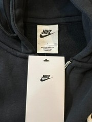 Nike Sportswear Club Black Cotton Polyester Long Sleeve Full Zip Hoodie Small