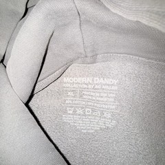 Modern Dandy AC Miller Dandyism Definition Hoodie Mens NEW XL Charcoal Grey