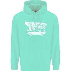 I Drive at 88mph Just in Case Funny Mens 80% Cotton Hoodie