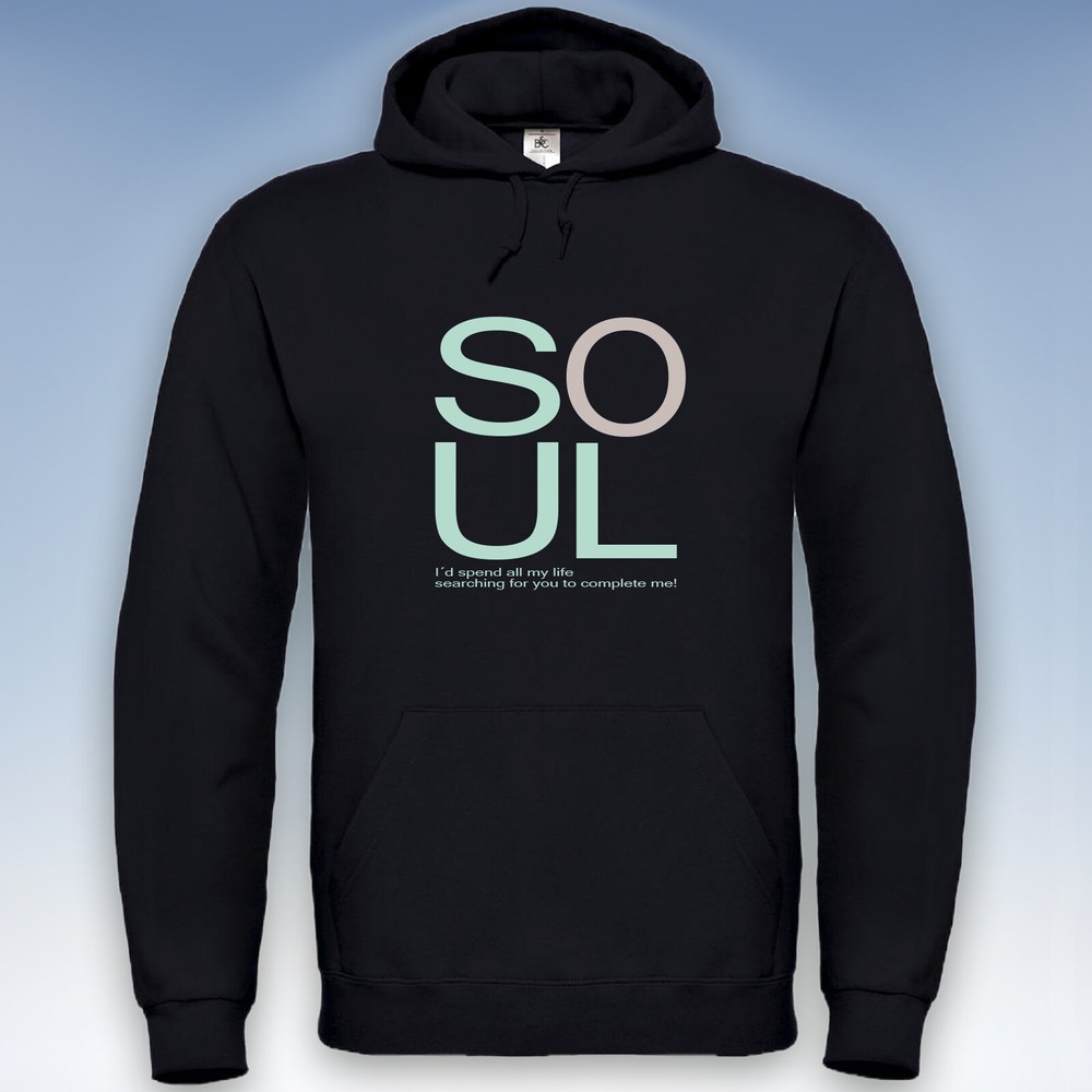 Soulmate Hoodie Hooded Jumper Sweatshirt Couple Couple Valentines Day Unisex XXS-5XL