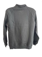 Men’s Cadet Collar Full Zip Sweatshirt Jacket by GILDAN Charcoal Gray Medium