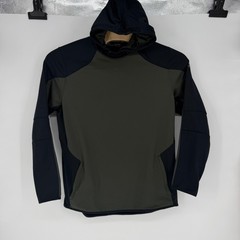 Under Armour ColdGear Reactor Hoodie Mens XL Olive Green Black Pullover Fleece