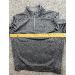 Under Armour 1/4 Zip Pullover Mens Large Gray Heathered Fleece Athletic Top