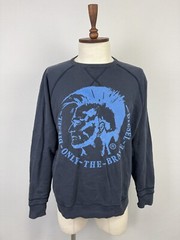 Diesel Blue Big Logo Long Sleeve Comfort Men’s Basic Cotton Sweatshirt Sz M