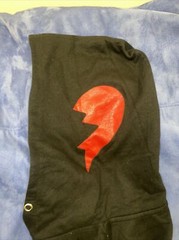 Lil TJay Rapper Black Hoodie “NONE OF YOUR LOVE” men’s Medium Roses On Arms Nwot