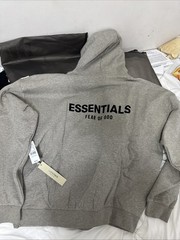 Essentials Hoodie Dark Oatmeal Size Extra Large