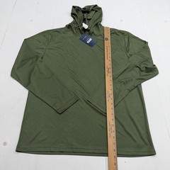 Performance Sports Hoodie Shirt Mens XL Green Lightweight Pullover Jersey