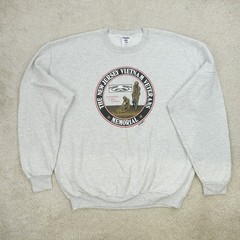 Jerzees Sweatshirt Mens Extra Large Grey Vietnam Veterans Memorial Graphics 90s