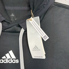 Adidas Team Issue Hoodie Men Large Black Grey Sweatshirt Pullover Fleece HI2906