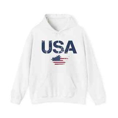 Stylish USA Flag Text Hoodie: Classic Fit for Men Perfect for Fast Fashion Lover