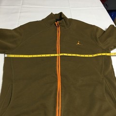 Jordan Full Zip Sweatshirt Mens XL Olive Orange Jumpman Logo Fleece Jacket