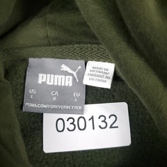 Puma Sweater Mens Large Green Casual Pullover Hoodie Sweatshirt *