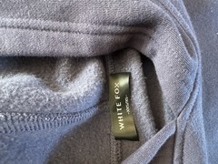 White Fox Xxs/Xs navy blue gem letters hoodie