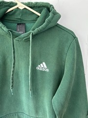 Adidas Men’s Fleece Hoodie Feelcozy Essentials Collegiate Green Sweatshirt M