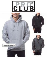 Pro Club Men’s Heavyweight Plain Pullover Hoodie Hooded Sweatshirts Sweater