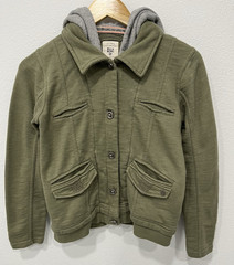 Billabong Green/Gray Hooded Full Zip Button Front Hoodie Men’s Regular S/P