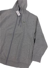 NEW Lacoste Sport Big & Tall Full Zip Fleece Mens Hoodie Jacket Gray SH1613 NWT