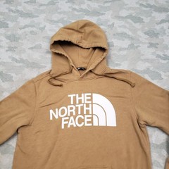 The North Face Sweatshirt Mens Medium Tan Hooded Pockets Long Sleeve Outdoors