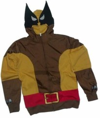 Adult Men’s Marvel Comics X-Men Wolf Wolverine Brown Costume Hoodie Sweatshirt