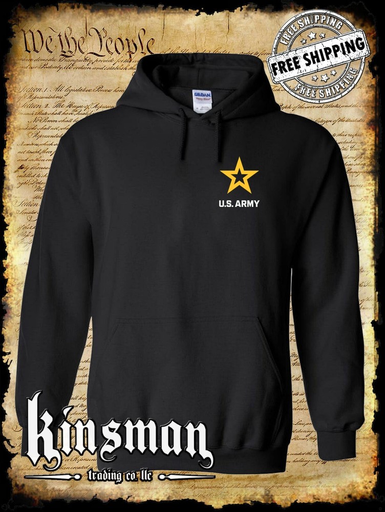 US Army New Logo Crest Hoodie – United States of America USA Military Licensed