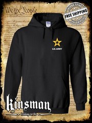US Army New Logo Crest Hoodie – United States of America USA Military Licensed