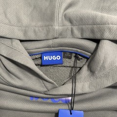 Hugo Boss Niftyhood Logo French Terry Hoodie Men’s M Gray NWT