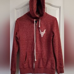 Unisex Hoodie Mediun unisex red Full Zip Hooded Sweatshirt