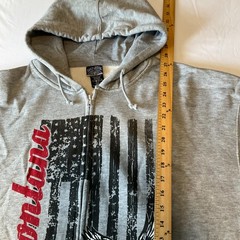 Salt Creek Montana Full Zip Hoodie Mens Size XL Multicolor Flag Pockets Lined