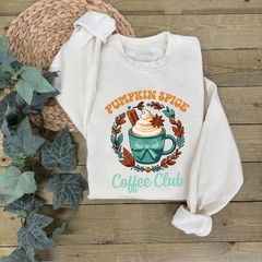 Pumpkin Spice Coffee Club Jumper | Autumn Sweatshirt | Pumpkin Spice Jumper