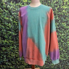 OBEY Sustainable Tie Dye Fleece Crew Sweatshirt Men’s Medium Purple Nitro Multi