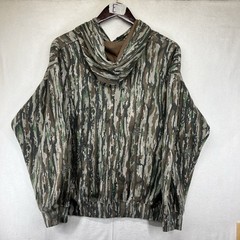 Mens Retro VTG Real Tree Bottomland Hoodie Medium AOP Soft Cotton Blend