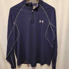 Under Armour All Season Gear Loose Fit 1/4 Zip Pullover in Navy and Grey Medium